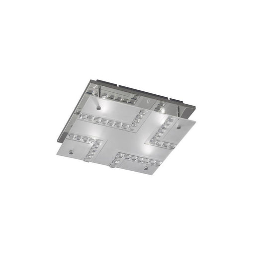 Diyas IL31261 Starlet Ceiling Square 4 Light Polished Chrome/Glass/Crystal - 38321