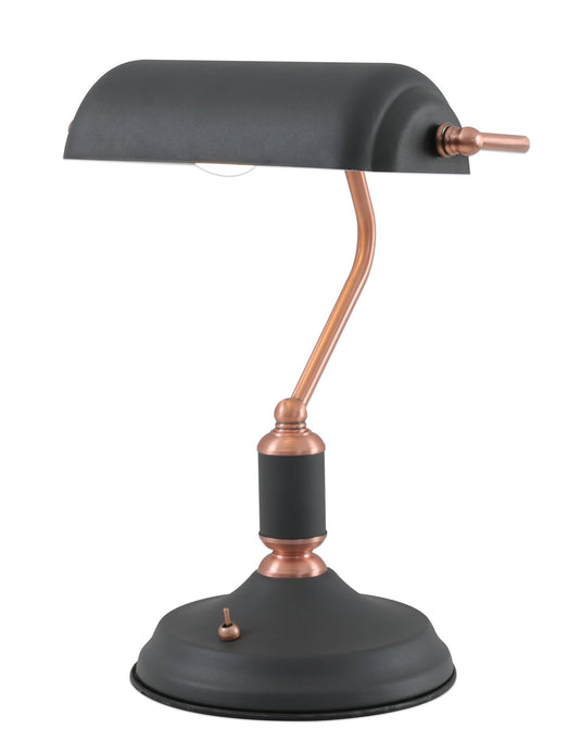 C-Lighting Stuppington Table Lamp 1 Light With Toggle Switch, Graphite/Copper - 28607