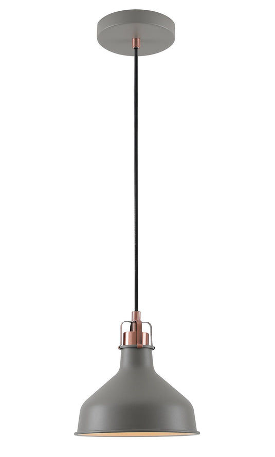 C-Lighting Stuppington Small Pendant, 1 x E27, Sand Grey/Copper/White - 28620
