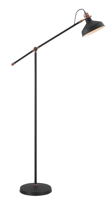 C-Lighting Stuppington Adjustable Floor Lamp, 1 x E27, Graphite/Copper/White - 29147