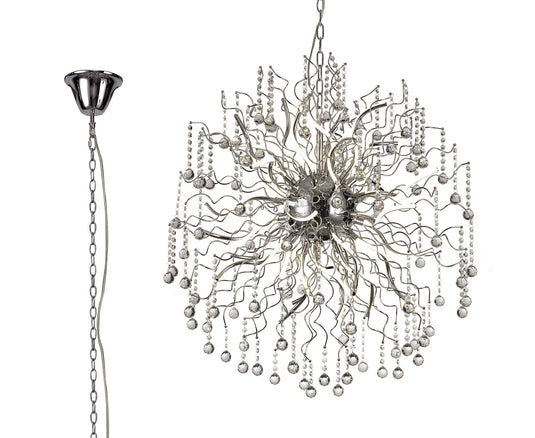 C-Lighting Superkiln_down Dimmable Pendant, 30 x 2.4W LED, 3000K, 5650lm, Polished Chrome, 3yrs Warranty - 29363
