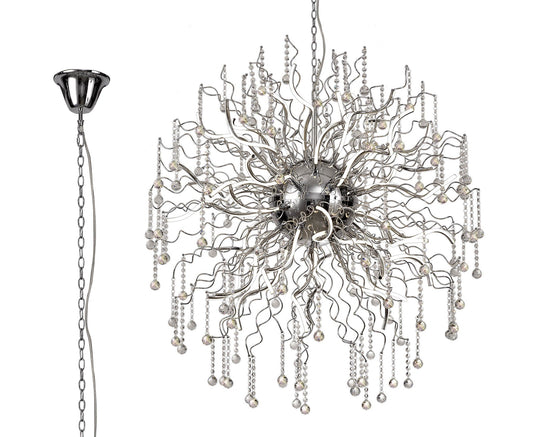 C-Lighting Superkiln_down Dimmable Pendant, 40 x 3.4W LED, 3000K, 10500lm, Polished Chrome, 3yrs Warranty Item Weight: 21.5kg - 29364