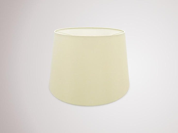 Deco D0299 Sutton Dual Mount Round Empire, 320/400 x 260mm Faux Silk Fabric Shade, Ivory Pearl/White Laminate
