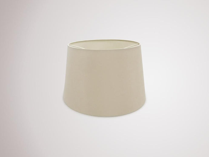 Deco D0302 Sutton Dual Mount Round Empire, 280/350 x 220mm Dual Faux Silk Fabric Shade, Nude Beige/Moonlight