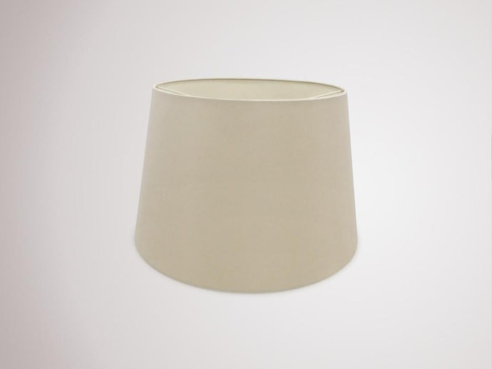Deco D0303 Sutton Dual Mount Round Empire, 320/400 x 260mm Dual Faux Silk Fabric Shade, Nude Beige/Moonlight