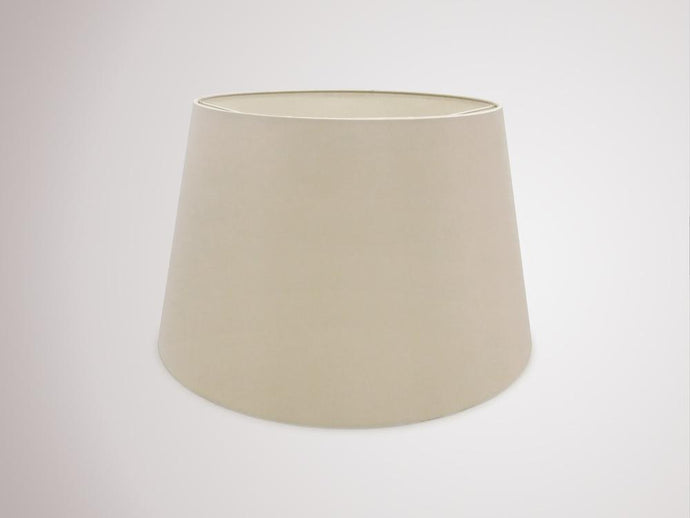 Deco D0304 Sutton Dual Mount Round Empire, 350/450 x 280mm Dual Faux Silk Fabric Shade, Nude Beige/Moonlight