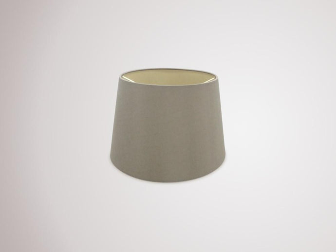 Deco D0305 Sutton Dual Mount Round Empire, 240/300 x 170mm Dual Faux Silk Fabric Shade, Taupe/Halo Gold