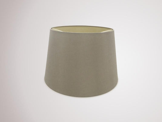 Deco D0307 Sutton Dual Mount Round Empire, 320/400 x 260mm Dual Faux Silk Fabric Shade, Taupe/Halo Gold