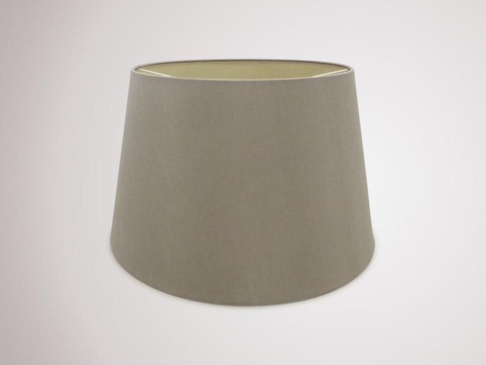 Deco D0308 Sutton Dual Mount Round Empire, 350/450 x 280mm Dual Faux Silk Fabric Shade, Taupe/Halo Gold