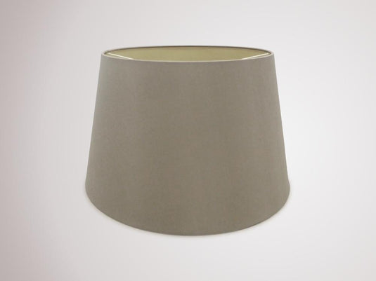 Deco D0308 Sutton Dual Mount Round Empire, 350/450 x 280mm Dual Faux Silk Fabric Shade, Taupe/Halo Gold