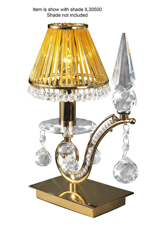 Diyas IL30020 Tara Table Lamp 1 Light French Gold/Crystal - 37886