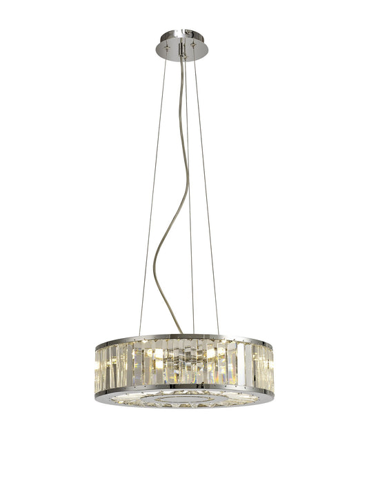 Diyas IL30072 Torre Pendant 5 Light Polished Chrome/Crystal - 37955