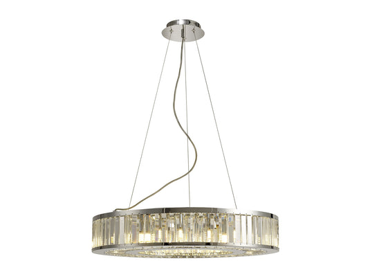 Diyas IL30079 Torre Pendant 9 Light Polished Chrome/Crystal - 37960