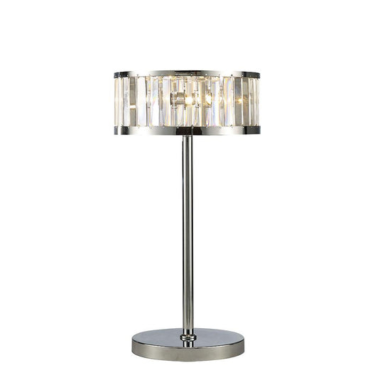 Diyas IL30176 Torre Table Lamp 3 Light Polished Chrome/Crystal - 37976