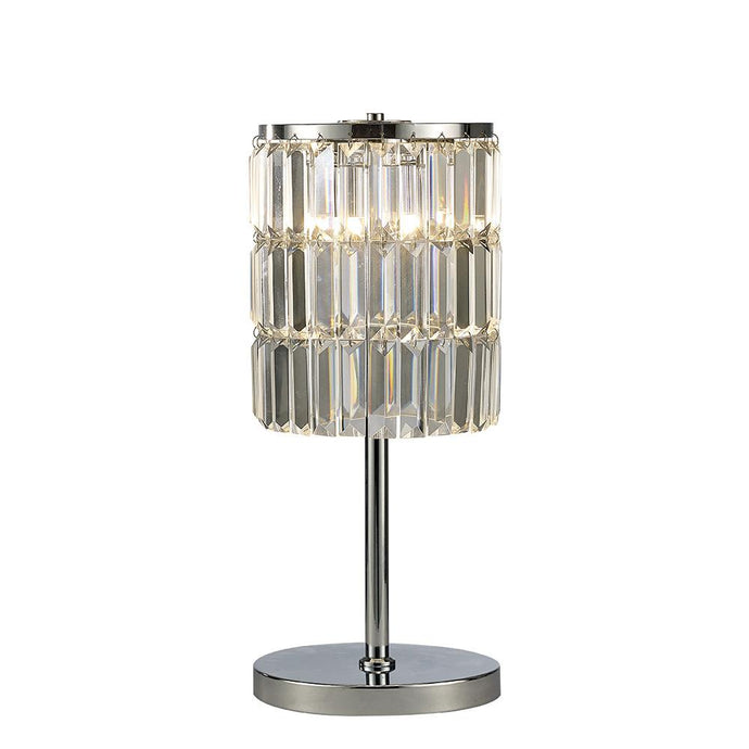 Diyas IL30178 Torre Crystal Curtain Table Lamp 3 Light Polished Chrome - 37978