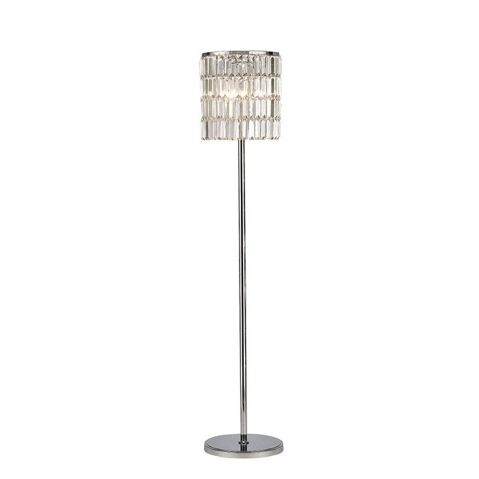 Diyas IL30179 Torre Crystal Curtain Floor Lamp 5 Light Polished Chrome - 37979