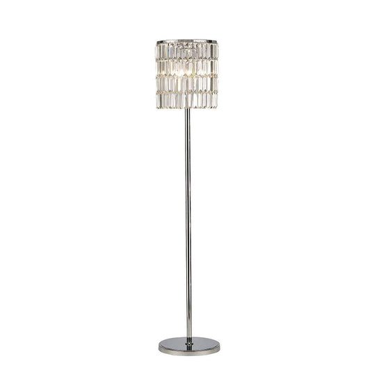 Diyas IL30179 Torre Crystal Curtain Floor Lamp 5 Light Polished Chrome - 37979