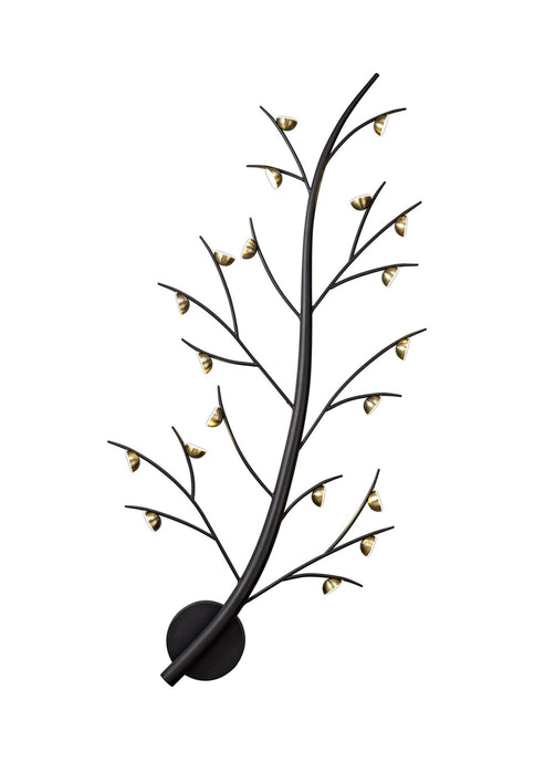 C-Lighting Twydall 20 Light Wall Lamp, 20 x 3W LED, 3000K, 3300lm, Black/Antique Brass, 3yrs Warranty - 28773