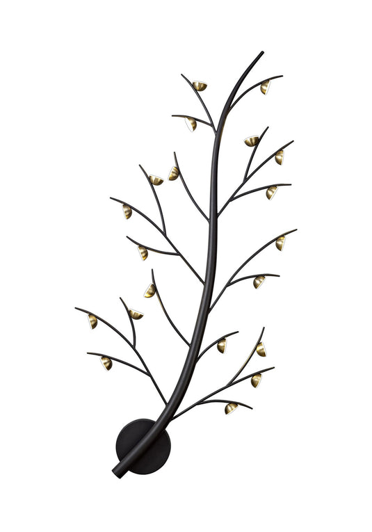 C-Lighting Twydall 20 Light Wall Lamp, 20 x 3W LED, 3000K, 3300lm, Black/Antique Brass, 3yrs Warranty - 28773