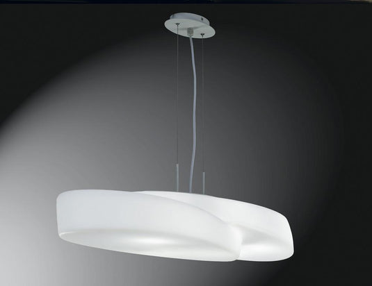 Mantra M1890 Ufo Pendant 6 Light E27 Indoor, Matt White/Opal White