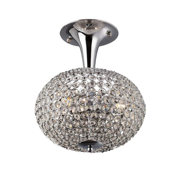 Diyas IL30415 Vado Semi Ceiling 3 Light Polished Chrome/Crystal - 38060