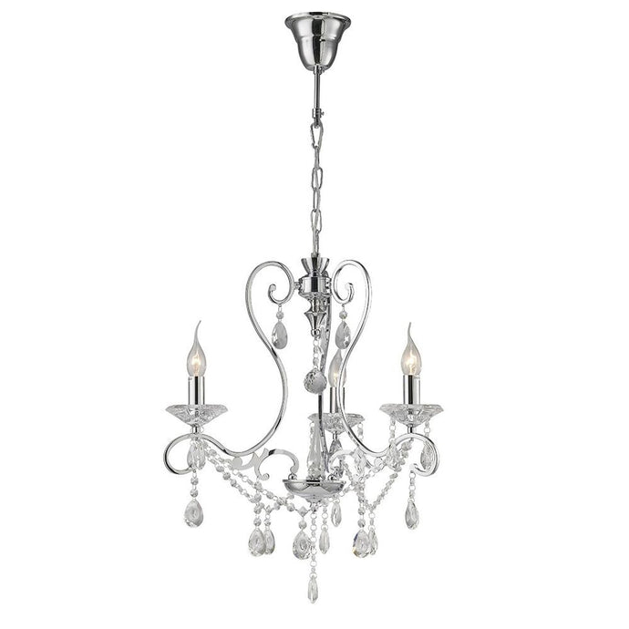 Diyas IL31363 Vela Pendant 3 Light Polished Chrome/Crystal - 38342