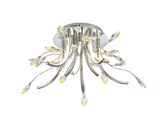 C-Lighting Velour Medium Celing, 10 x 3.5W LED, 3000K, 1146lm, Polished Chrome, 3yrs Warranty - 28756