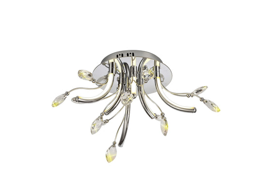 C-Lighting Velour Small Celing, 6 x 2W LED, 3000K, 580lm, Polished Chrome, 3yrs Warranty - 28757