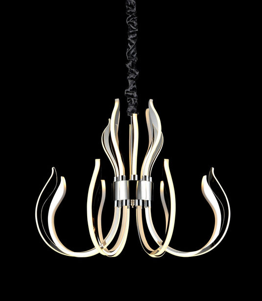 Mantra M5561 Versailles Ceiling LED Light 155W, 7461lm, 3000K Polished Chrome/White Acrylic, 3yrs Warranty