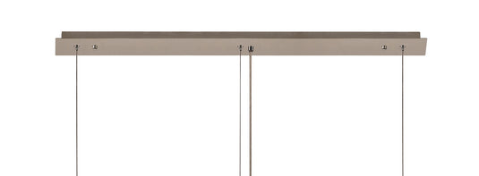 C-Lighting Vesta 102x9cm Linear Pendant Chandelier, 5 Light E14, Polished Chrome/Crystal - 29241