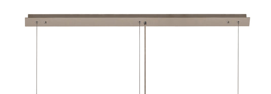 C-Lighting Vesta 138x9cm Linear Pendant Chandelier, 7 Light E14, Polished Chrome/Crystal - 29242