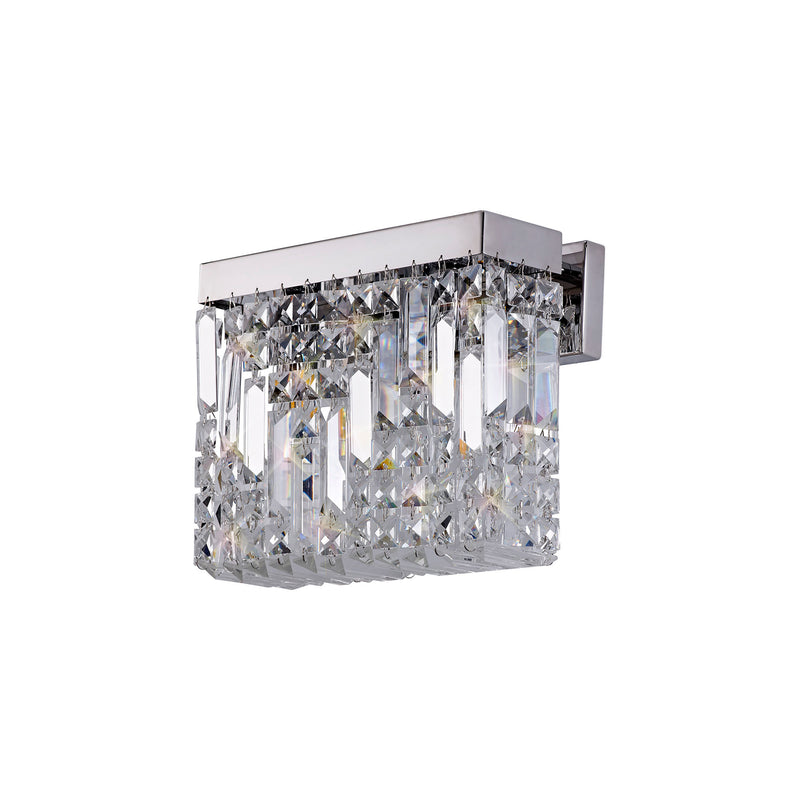 Load image into Gallery viewer, C-Lighting Vesta 29x13cm Rectangular Small Wall Lamp, 2 Light E14, Polished Chrome/Crystal - 29243
