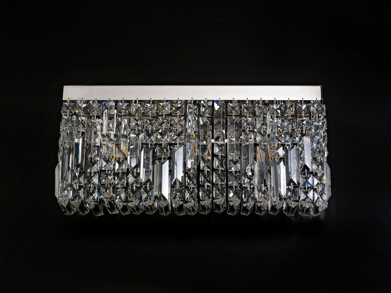 Load image into Gallery viewer, C-Lighting Vesta 50x24cm Rectangular Large Wall Lamp, 3 Light E14, Polished Chrome/Crystal - 29244
