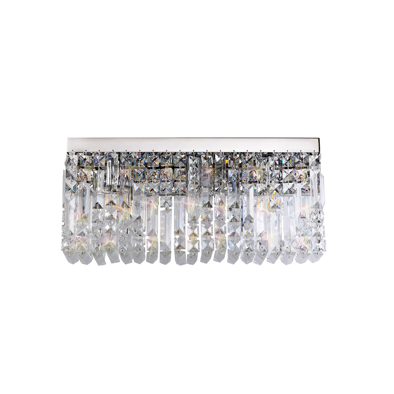 Load image into Gallery viewer, C-Lighting Vesta 50x24cm Rectangular Large Wall Lamp, 3 Light E14, Polished Chrome/Crystal - 29244
