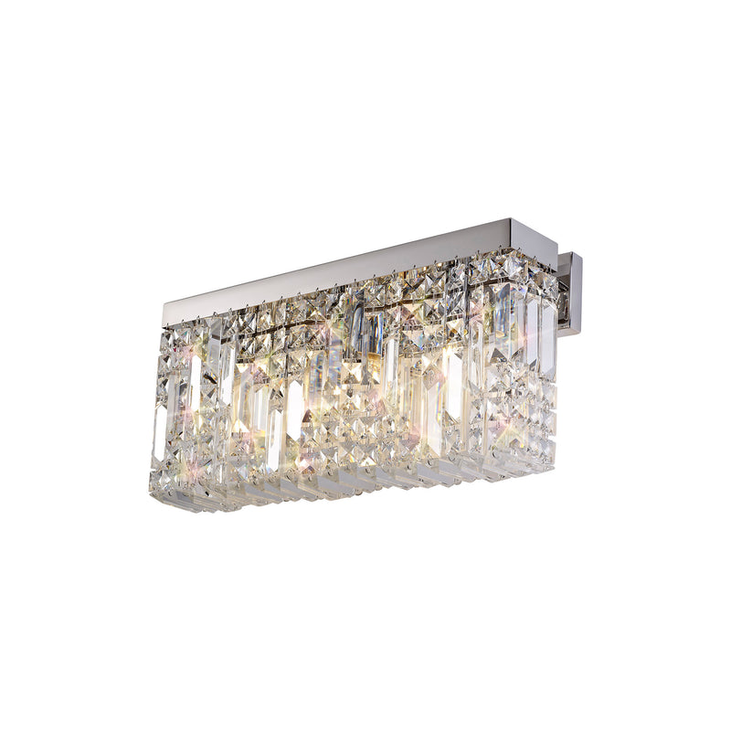 Load image into Gallery viewer, C-Lighting Vesta 50x24cm Rectangular Large Wall Lamp, 3 Light E14, Polished Chrome/Crystal - 29244

