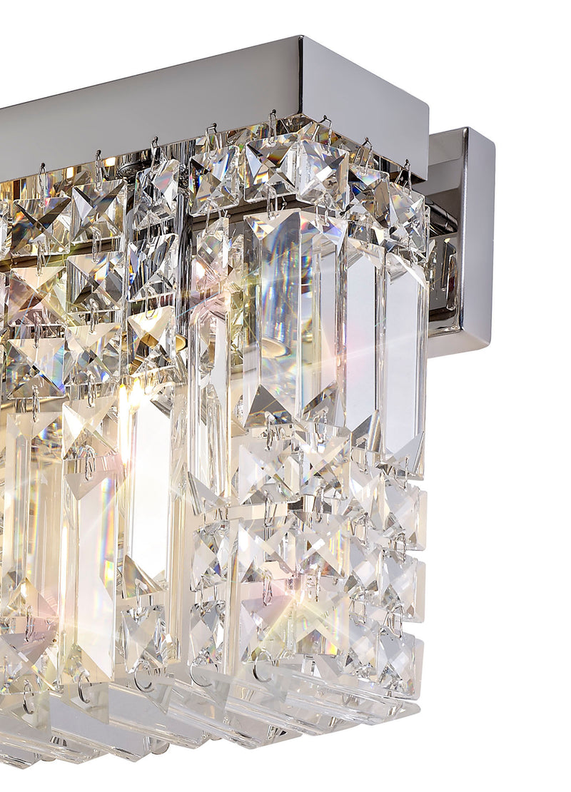 Load image into Gallery viewer, C-Lighting Vesta 50x24cm Rectangular Large Wall Lamp, 3 Light E14, Polished Chrome/Crystal - 29244
