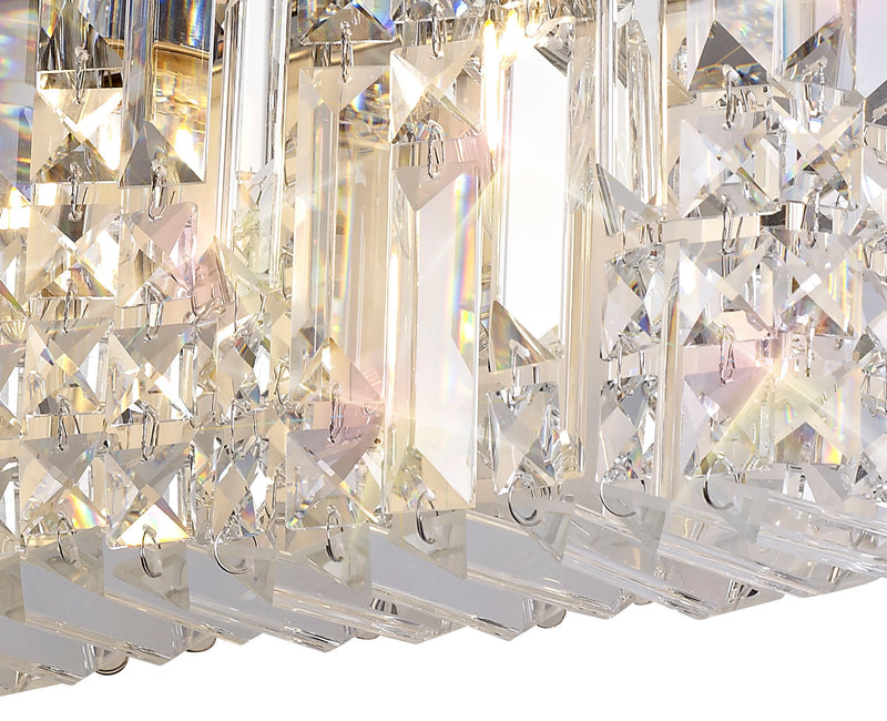 Load image into Gallery viewer, C-Lighting Vesta 50x24cm Rectangular Large Wall Lamp, 3 Light E14, Polished Chrome/Crystal - 29244
