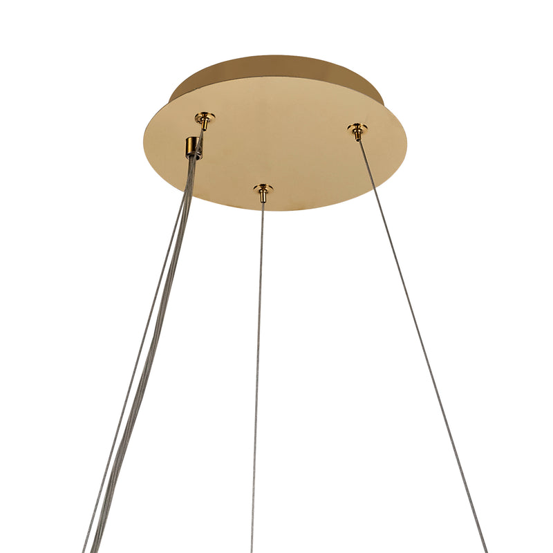 Load image into Gallery viewer, C-Lighting Vesta 60cm Round Pendant Chandelier, 8 Light E14, Gold/Crystal - 29248
