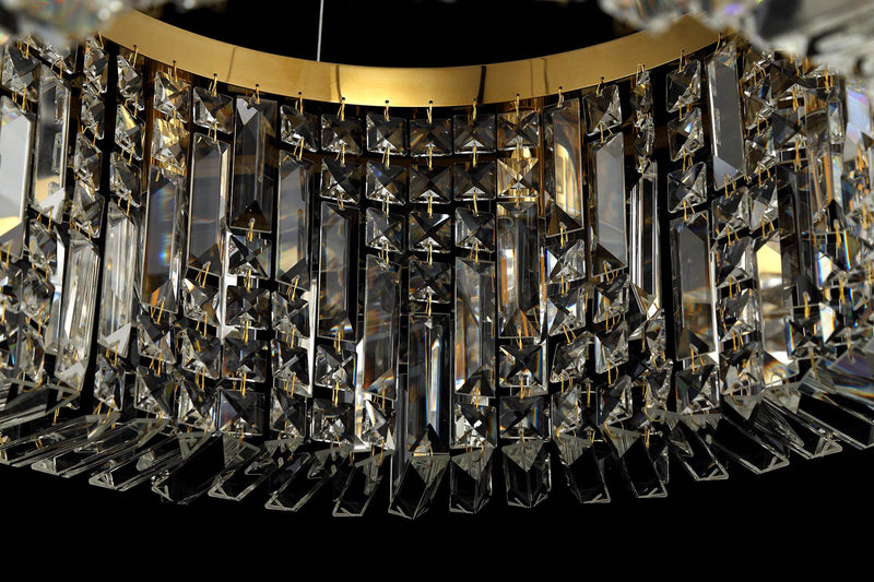 Load image into Gallery viewer, C-Lighting Vesta 80cm Round Pendant Chandelier, 12 Light E14, Gold/Crystal Item Weight: 16.8kg - 29249
