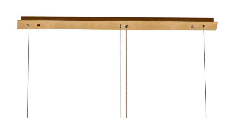 Load image into Gallery viewer, C-Lighting Vesta 102x9cm Linear Pendant Chandelier, 5 Light E14, Gold/Crystal - 29250
