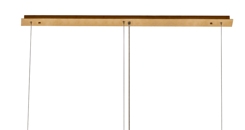 Load image into Gallery viewer, C-Lighting Vesta 138x9cm Linear Pendant Chandelier, 7 Light E14, Gold/Crystal - 29251
