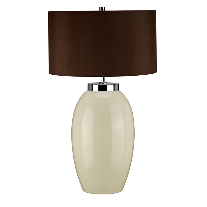 Elstead Lighting VICTOR-LRG-TL-CR Victor 1 Light Large Table Lamp - Cream