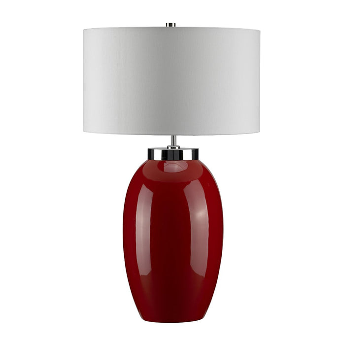 Elstead Lighting VICTOR-LRG-TL-RD Victor 1 Light Large Table Lamp - Red