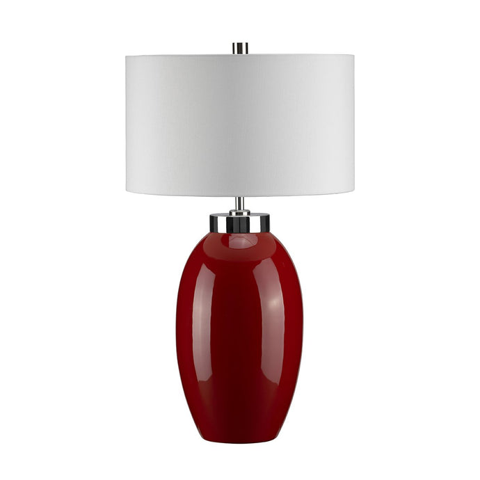 Elstead Lighting VICTOR-SM-TL-RD Victor 1 Light Small Table Lamp - Red
