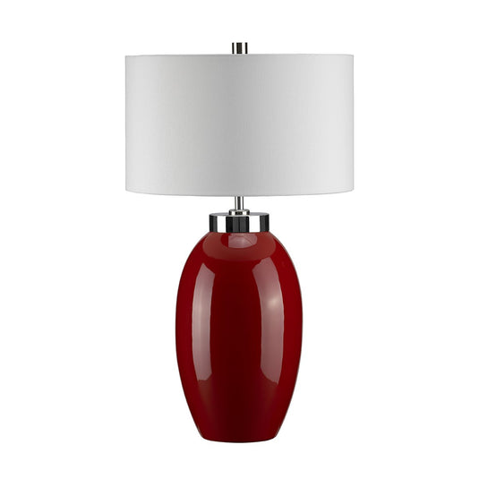 Elstead Lighting VICTOR-SM-TL-RD Victor 1 Light Small Table Lamp - Red