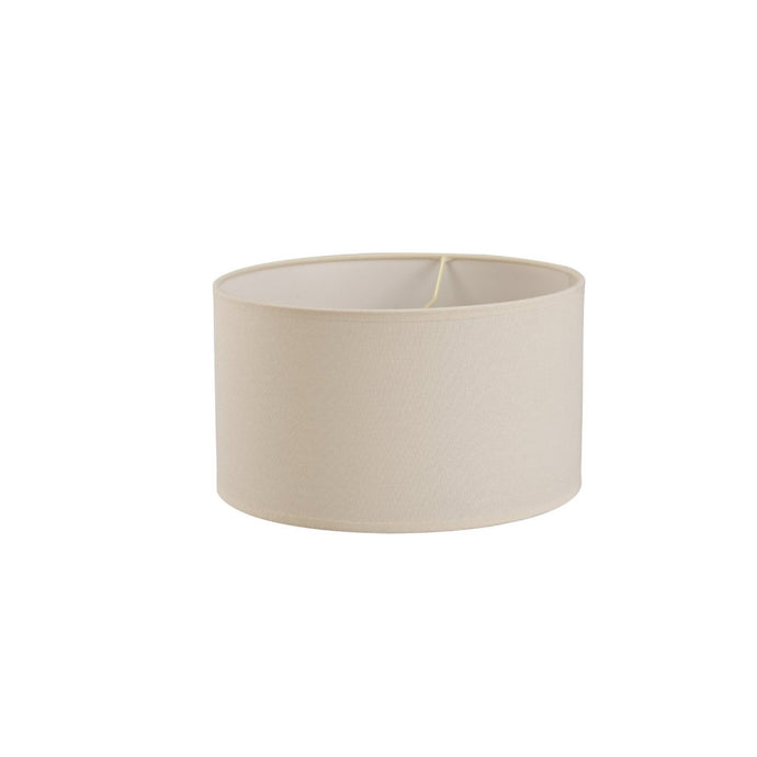 Diyas ILS20292 Victoria Round Fabric Shade Ivory Cream 300mm x 170mm - 38671