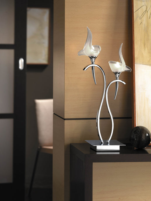 Mantra M0330 Viena Table Lamp 2 Light G9, Polished Chrome