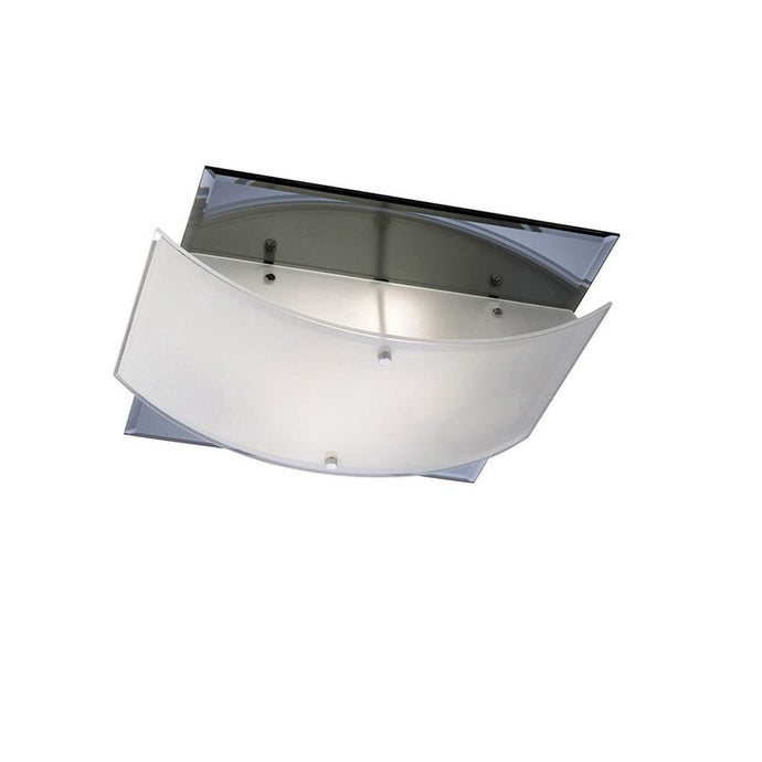 Diyas IL30991 * Vito Square Ceiling 2 Light E27 Polished Chrome/Smoked Mirror - 38224