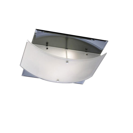 Diyas IL30991 * Vito Square Ceiling 2 Light E27 Polished Chrome/Smoked Mirror - 38224
