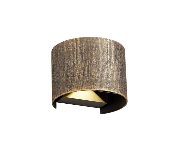 C-Lighting Ware Up & Downward Lighting Wall Lamp, 2 x 3W LED, 3000K, 410lm, IP54, Black/Gold, 3yrs Warranty - 28797